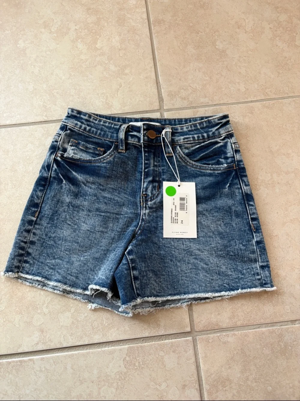 NWT Flying Monkey Blue Denim Cutoff Shorts - Picture 1 of 2